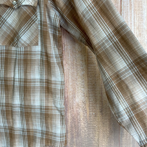 💙Vintage 50 years old? Mervyn’s Western Shirt Men’s Size Large - Picture 7 of 13